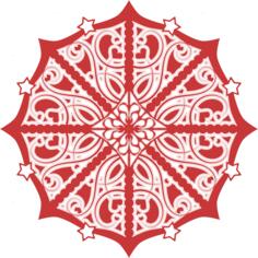 Red snowflake