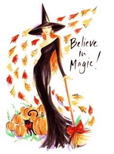 Pretty witch illustration