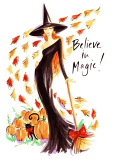 Pretty witch illustration
