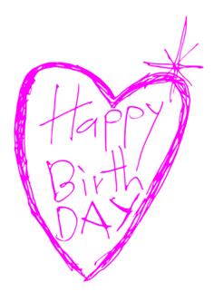 Happy birthday with heart