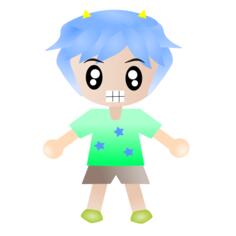 Boy eith horns