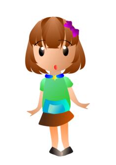 Girl with ribbon