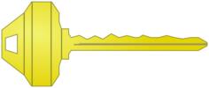 Yellow house key