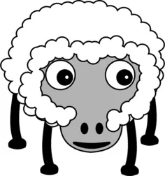 Caricature of a sheep