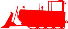 Red bulldozer