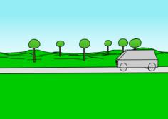 Passing car