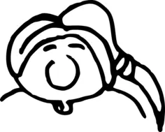 Comic head drawing