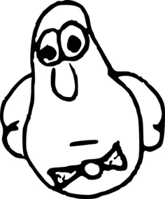 Caricature of human face