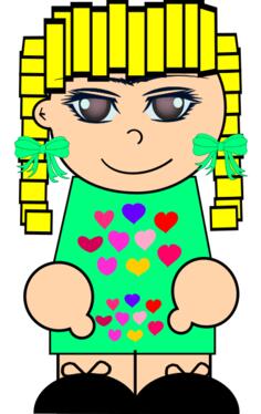Cartoon blond girl