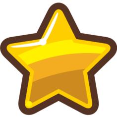Cartoon gold star