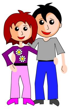 Cartoon couple