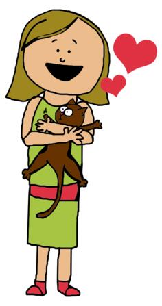 Girl and cat