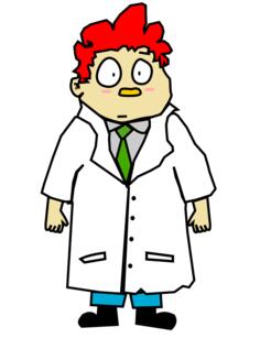 Cartoon scientist guy