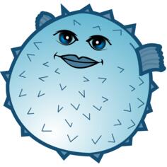 Blue blow fish