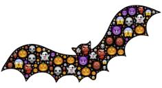 Colorful Halloween bat