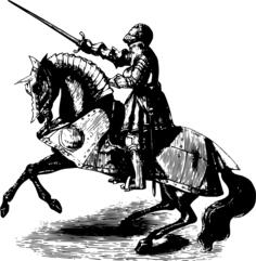 Knight in attack