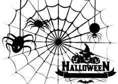 Halloween spider web