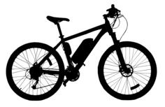 Mountain bike silhouette