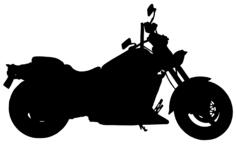 Heavy motorcycle Silhouette
