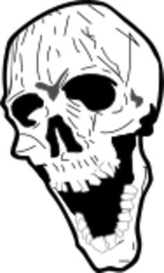 Yawning skull