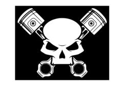 Skull and pistons