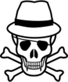 Skull and eye patch