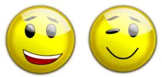 Two yellow smileys