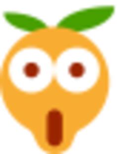 Astonished orange