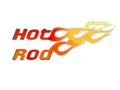 Hot rod text illustration