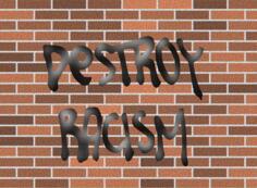 Destroy racism wall