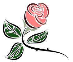 Stylized rose art