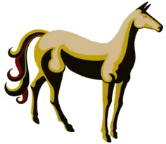 Vintage stylized horse