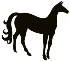 Vintage horse silhouette