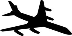 Airplane silhouette image