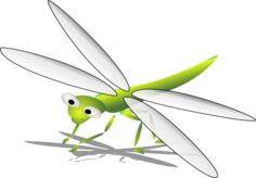 Cartoon dragonfly