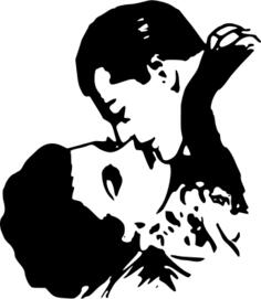 Black and white kiss