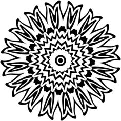 Black and white paper flower
