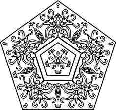 Outlined paper decoration