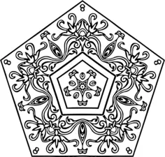 Outlined paper decoration