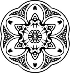 Flowery paper decoration