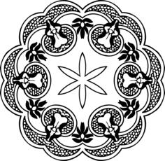 Abstractly designed flower