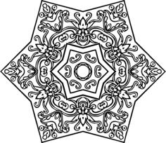 Outlined decorative star