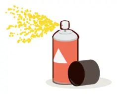 Spray paint in action