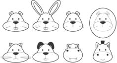 Animal Heads Vector Pack