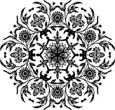 Floral ornament clip art