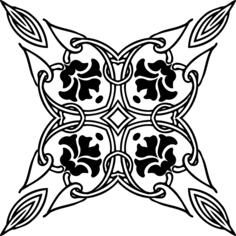 Ornamental element with flowers