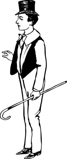 Man with cane
