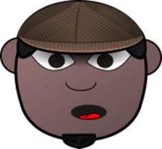 African man's head