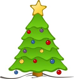 Christmas tree drawing