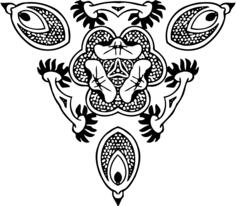 Abstract decorative triangle